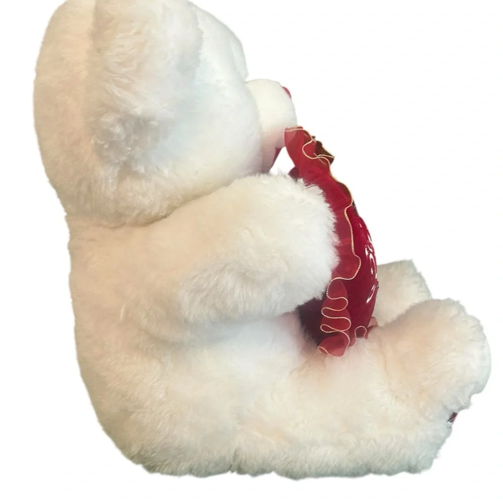 DanDee White Teddy Bear Sweetheart Plush 2008 Valentine’s Day 21” - Picture 4 of 12